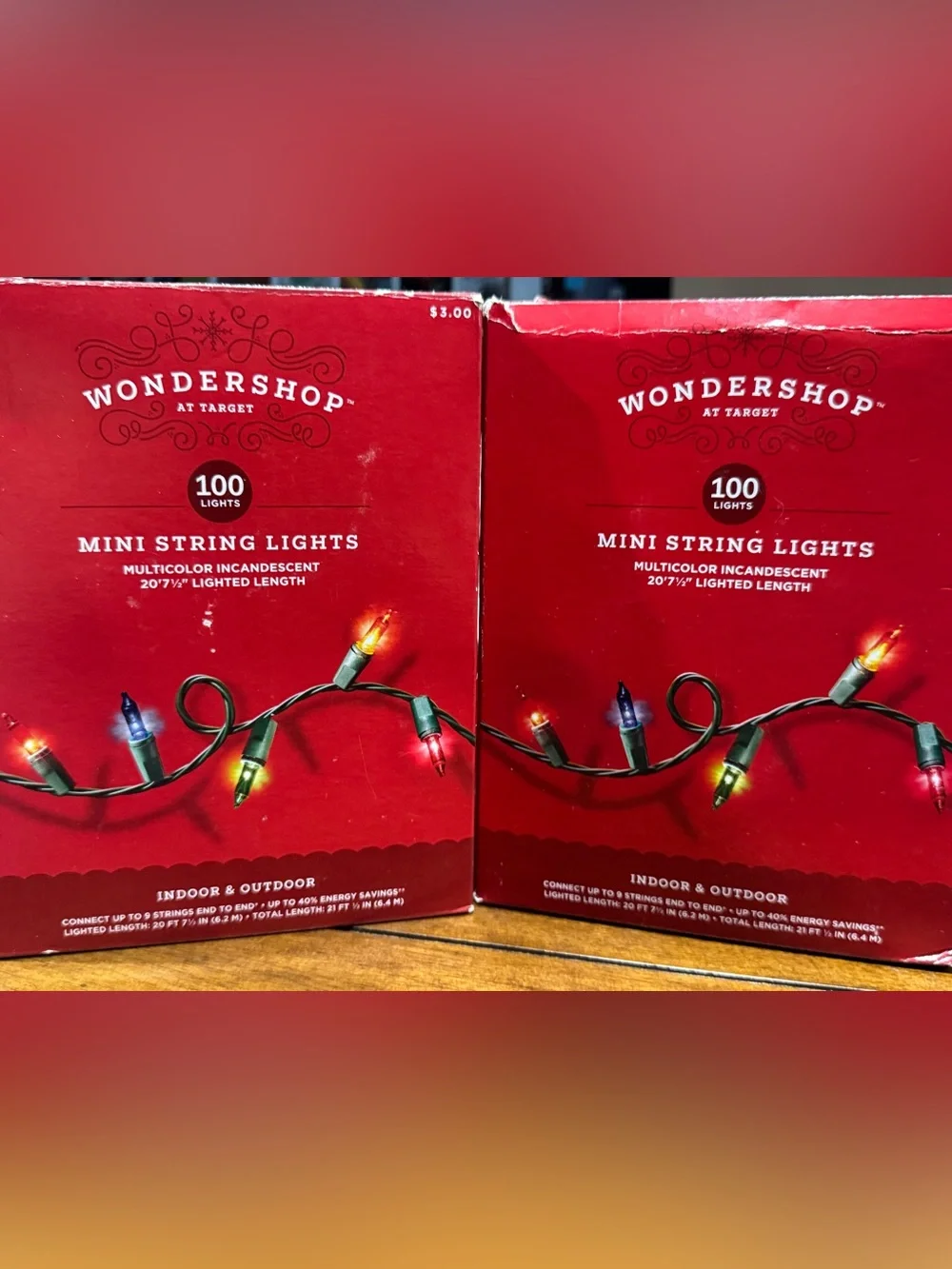 Wondershop Multicolor Mini String Lights in Red Boxes